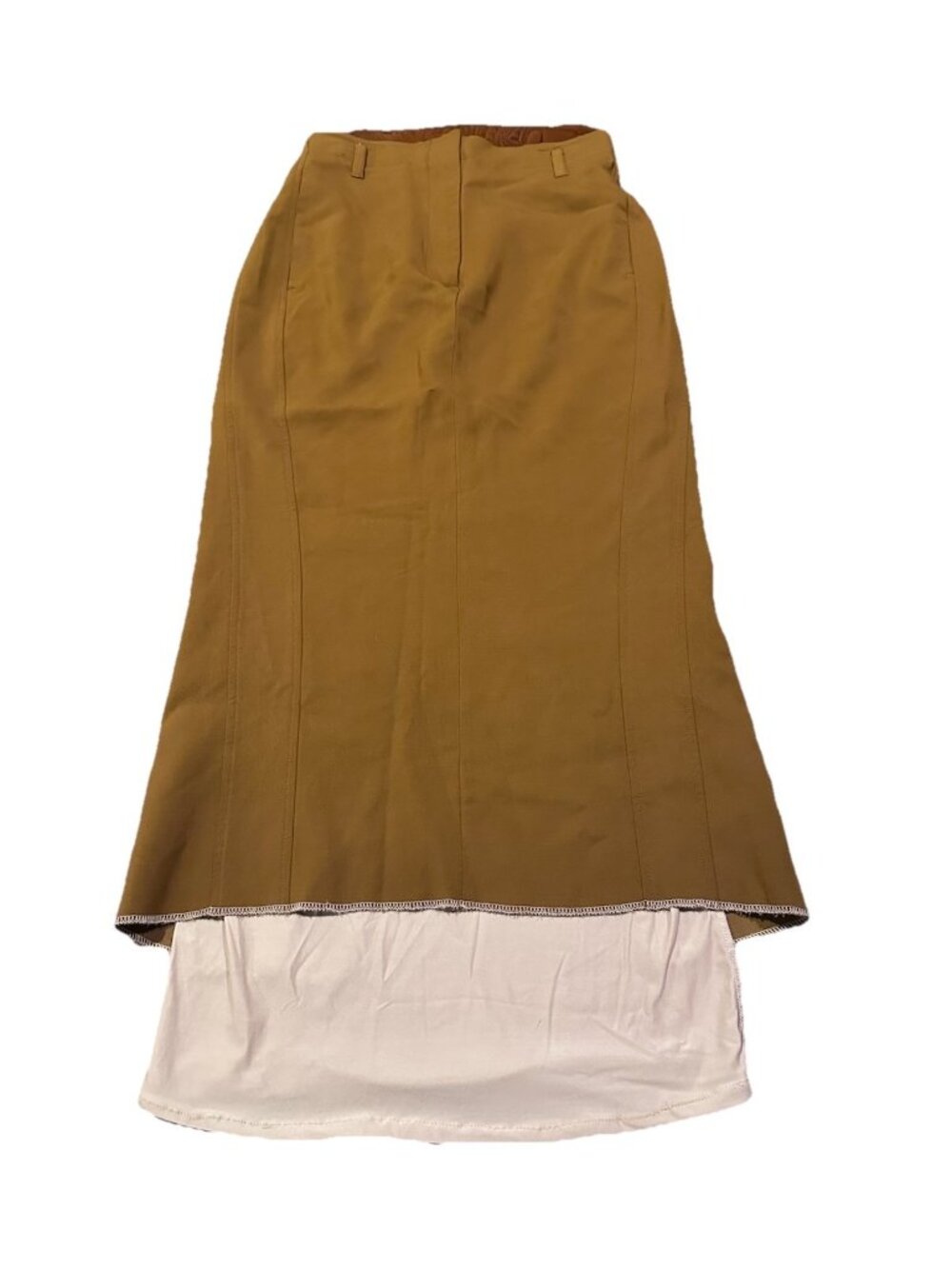 A.L.C. Women's Mustard Brown Nude Pencil Skirt Size 8